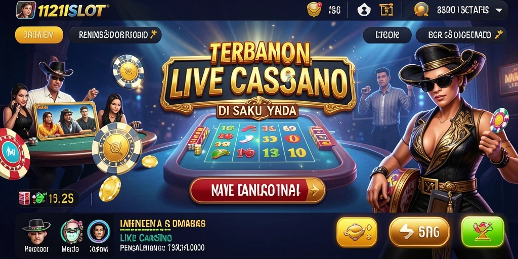 Tampilan gameplay Live Casino yang menarik di 1121SLOT.