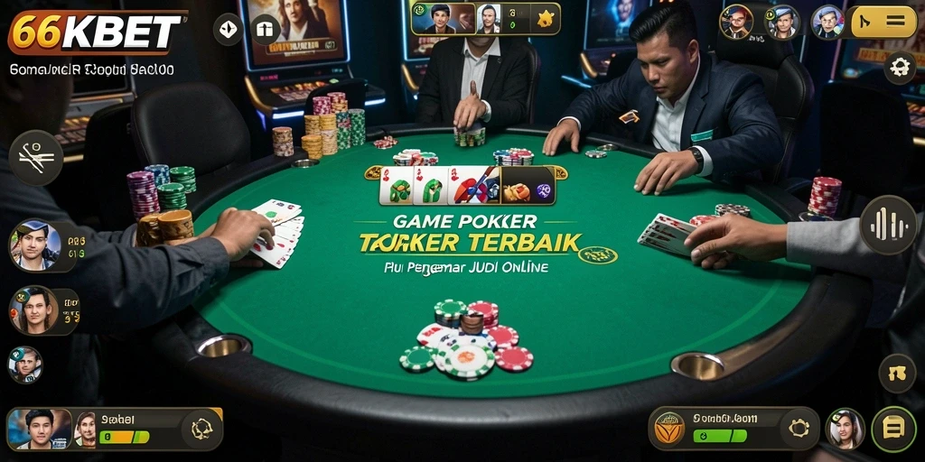 Screenshot gameplay Poker yang seru di aplikasi 66KBET.