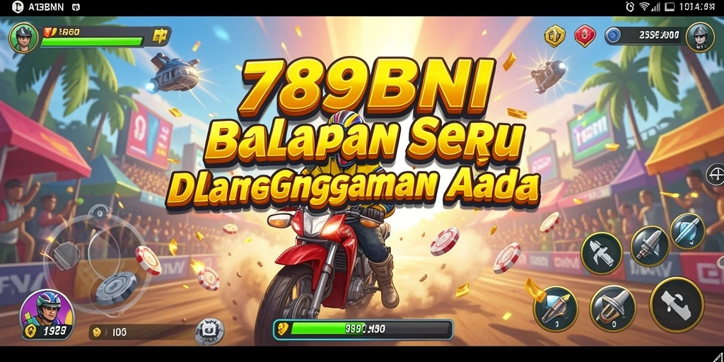 Screenshot menampilkan aksi balap seru di 789BNI.