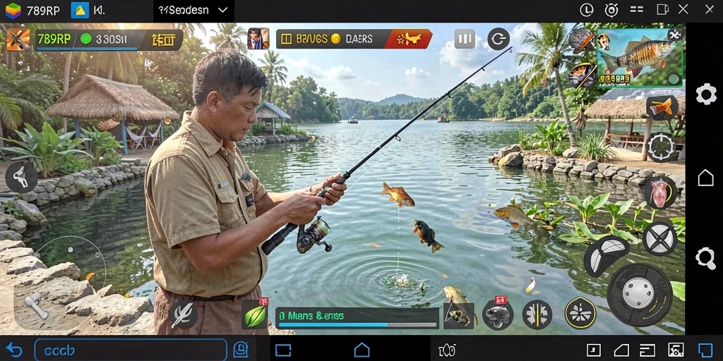 Screenshot utama menunjukkan grafik memancing yang menakjubkan dan mendetail.