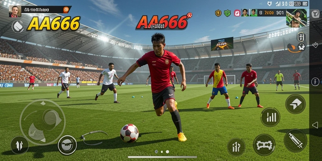 Screenshot AA666 menampilkan momen seru dalam pertandingan olahraga.
