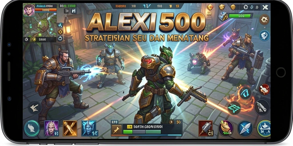 Tampilan gameplay seru di ALEXIS500 dengan strategi yang mendalam.