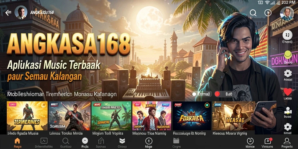 Screenshot gameplay ANGKASA168 menampilkan interaksi pengguna dengan musik yang menarik.