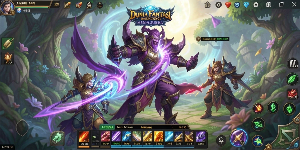 Screenshot gameplay APEK88 yang menampilkan aksi pertarungan yang mendebarkan.