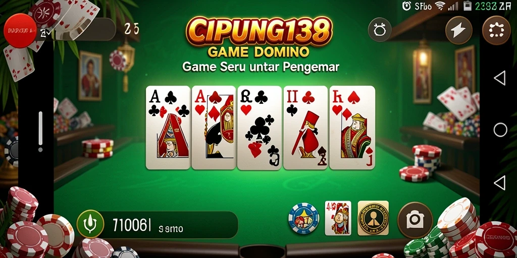 Tampilan gameplay seru CIPUNG138 dalam permainan Domino.