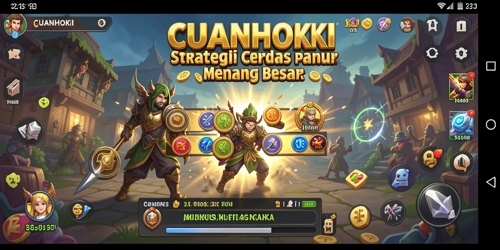 Tangkapan layar CUANHOKI dengan gameplay strategi mendebarkan.