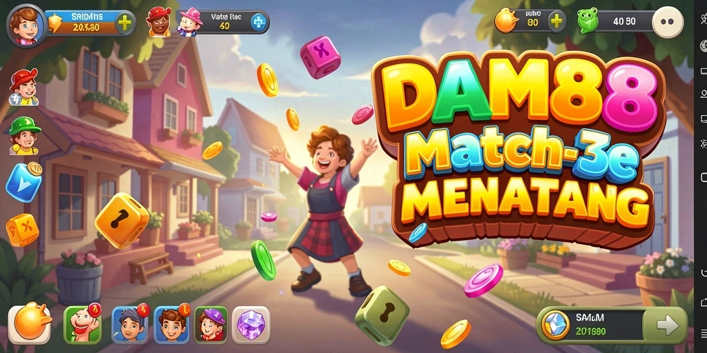 Tampilan gameplay seru dan menantang dari DAM88.