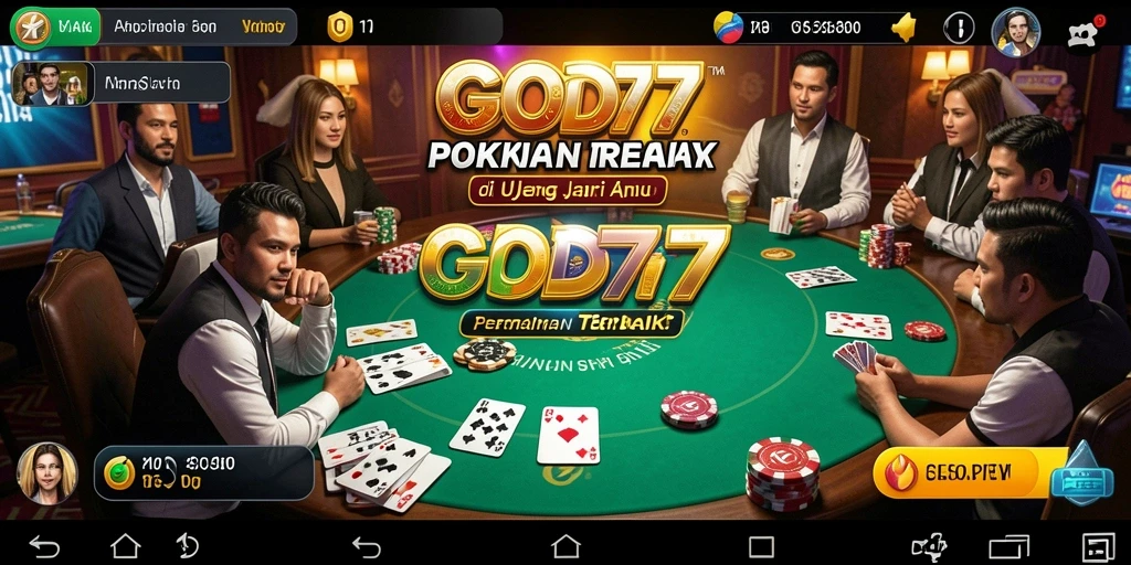 Tampilan gameplay menarik dari Poker di GOD77.
