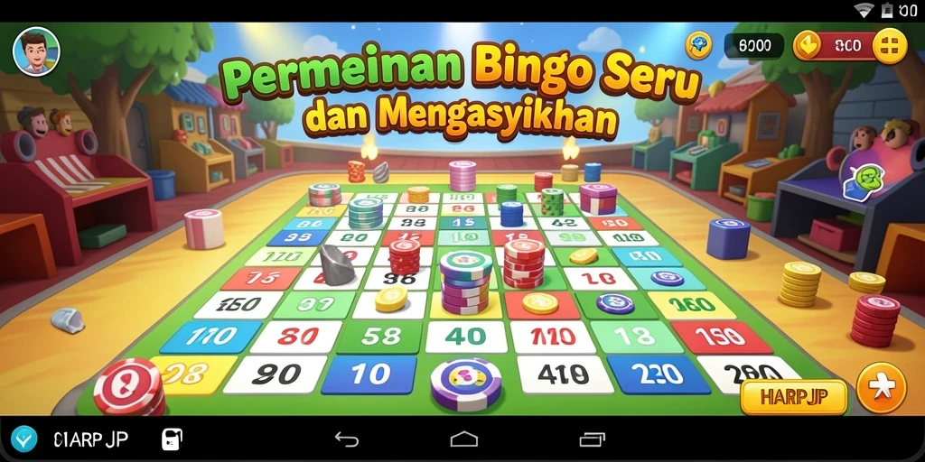 Tampilan seru permainan Bingo di HARAPJP.