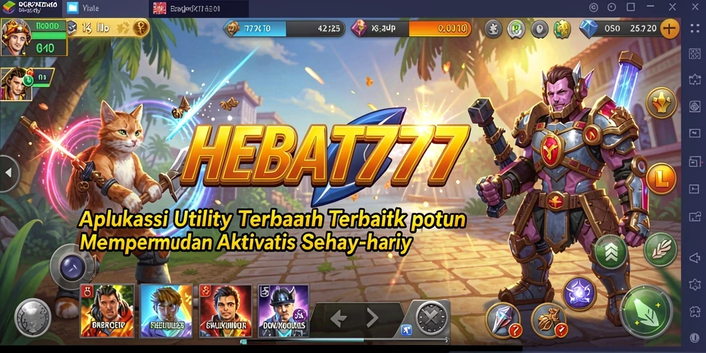 Tampilan utama HEBAT777 dengan fitur-fitur utility untuk produktivitas.