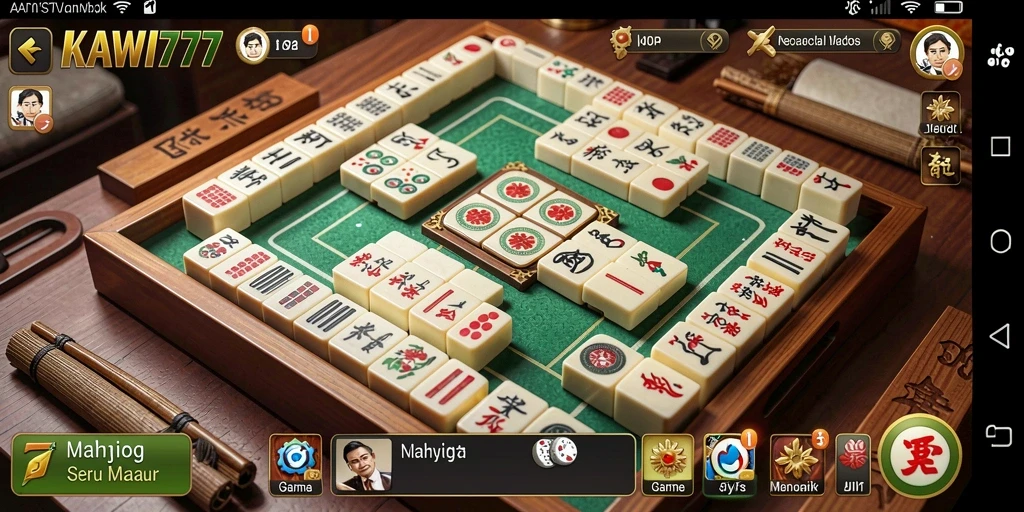 Gameplay KAWI777 yang menarik dan penuh warna dalam Mahjong.