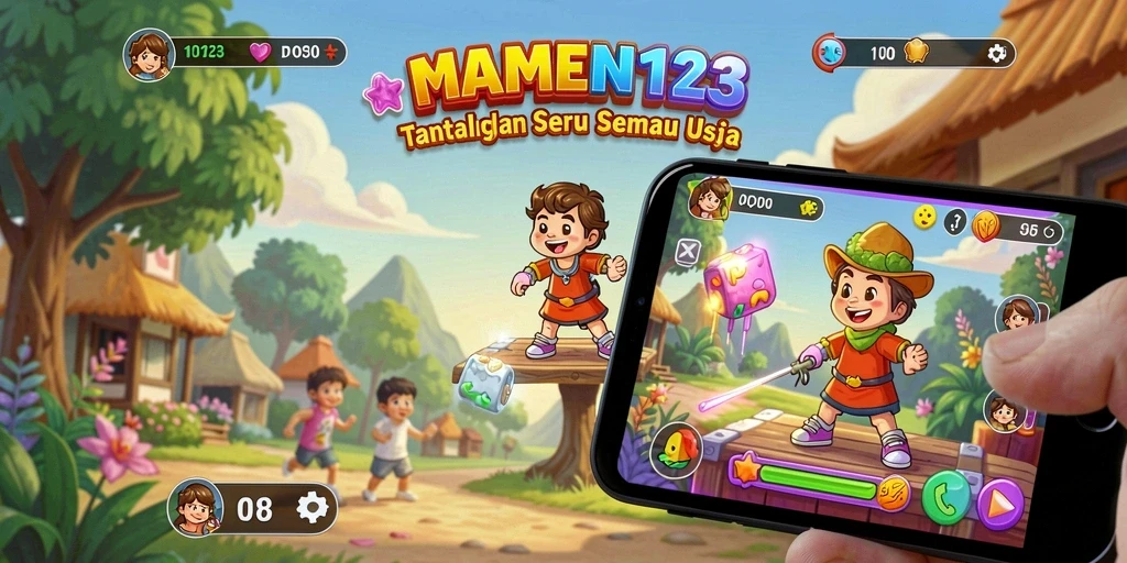Screenshot gameplay MAMEN123 yang menunjukkan teka-teki menarik.
