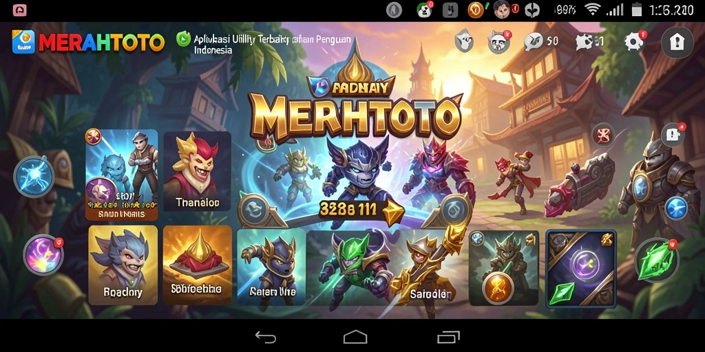Tampilan utama MERAHTOTO dengan berbagai fitur Utility.