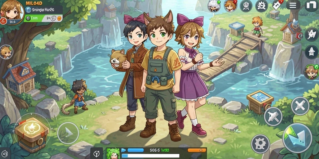 Tampilan gameplay seru MILO4D dengan karakter anime yang menawan.