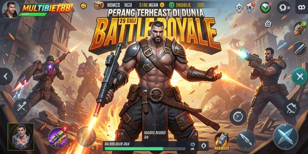 Tampilan permainan seru dalam MULTIBET88 Battle Royale.