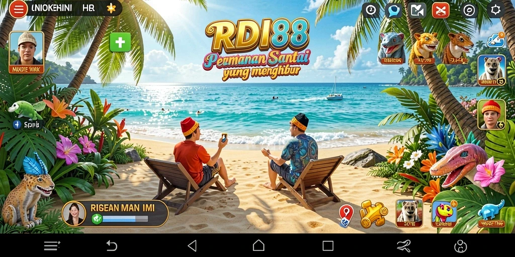 Tampilan gameplay RDI88 yang ceria dan interaktif.