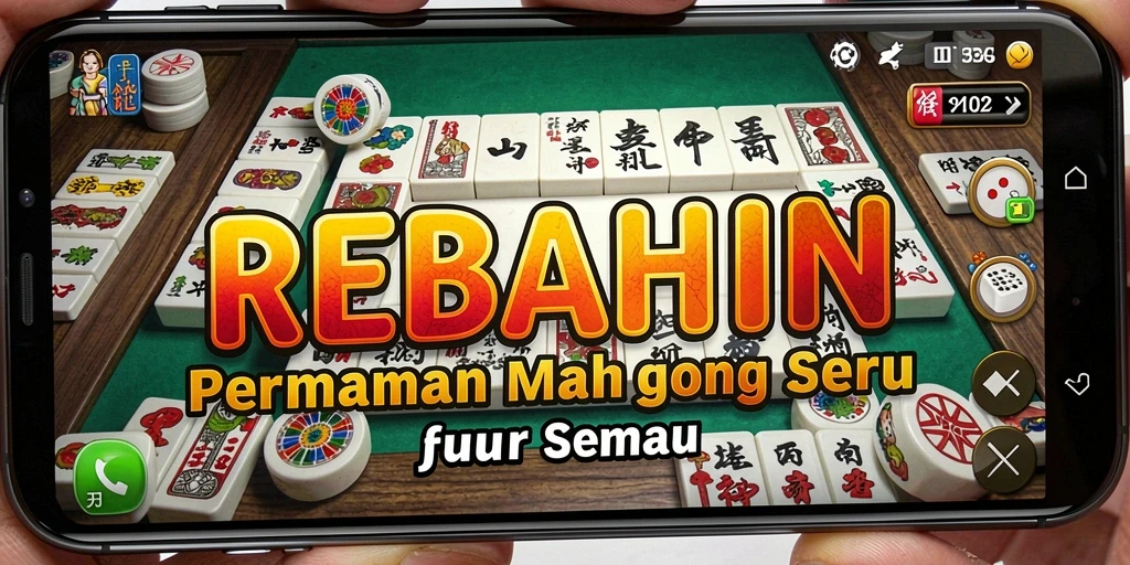 Screenshot utama REBAHIN menunjukkan gameplay Mahjong yang mendebarkan.