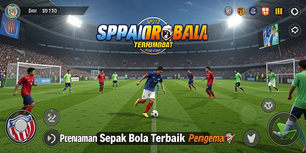 Tampilan gameplay menarik dari SP212 dengan aksi sepak bola seru.