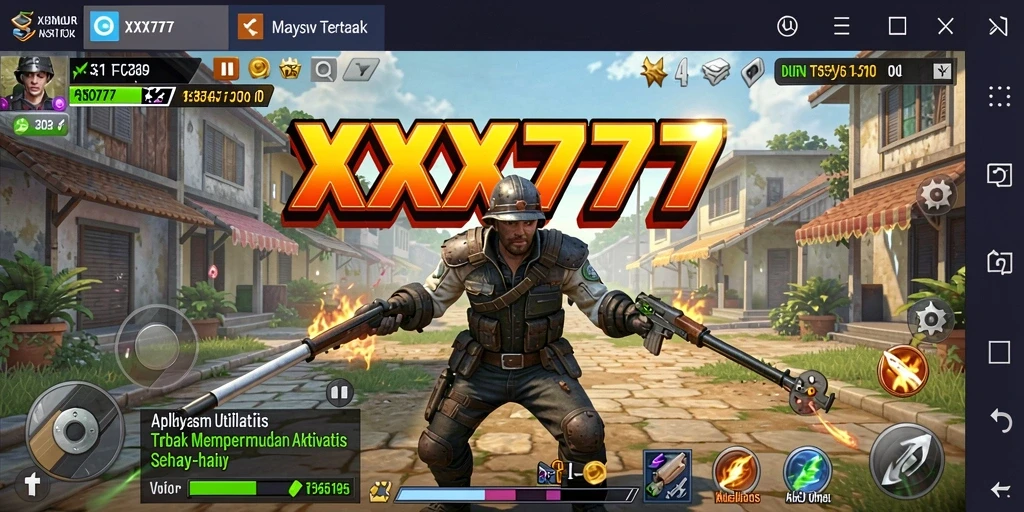 Tampilan antarmuka utama aplikasi XXX777 yang menyederhanakan penggunaan Utility.